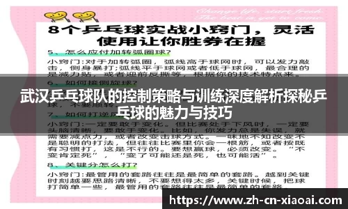 武汉乒乓球队的控制策略与训练深度解析探秘乒乓球的魅力与技巧